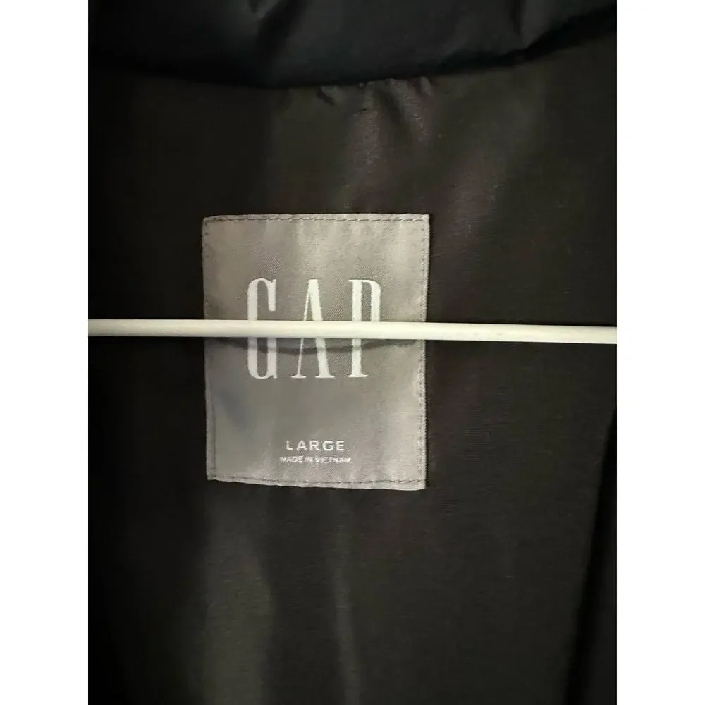 Mens Gap Black Lightweight Puffer Jacket size Large